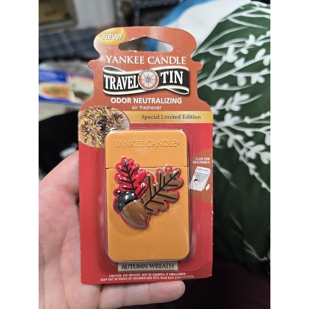 Yankee Candle AUTUMN WREATH Travel Tin Air Freshener Special Ltd Edt. NIPS HTF